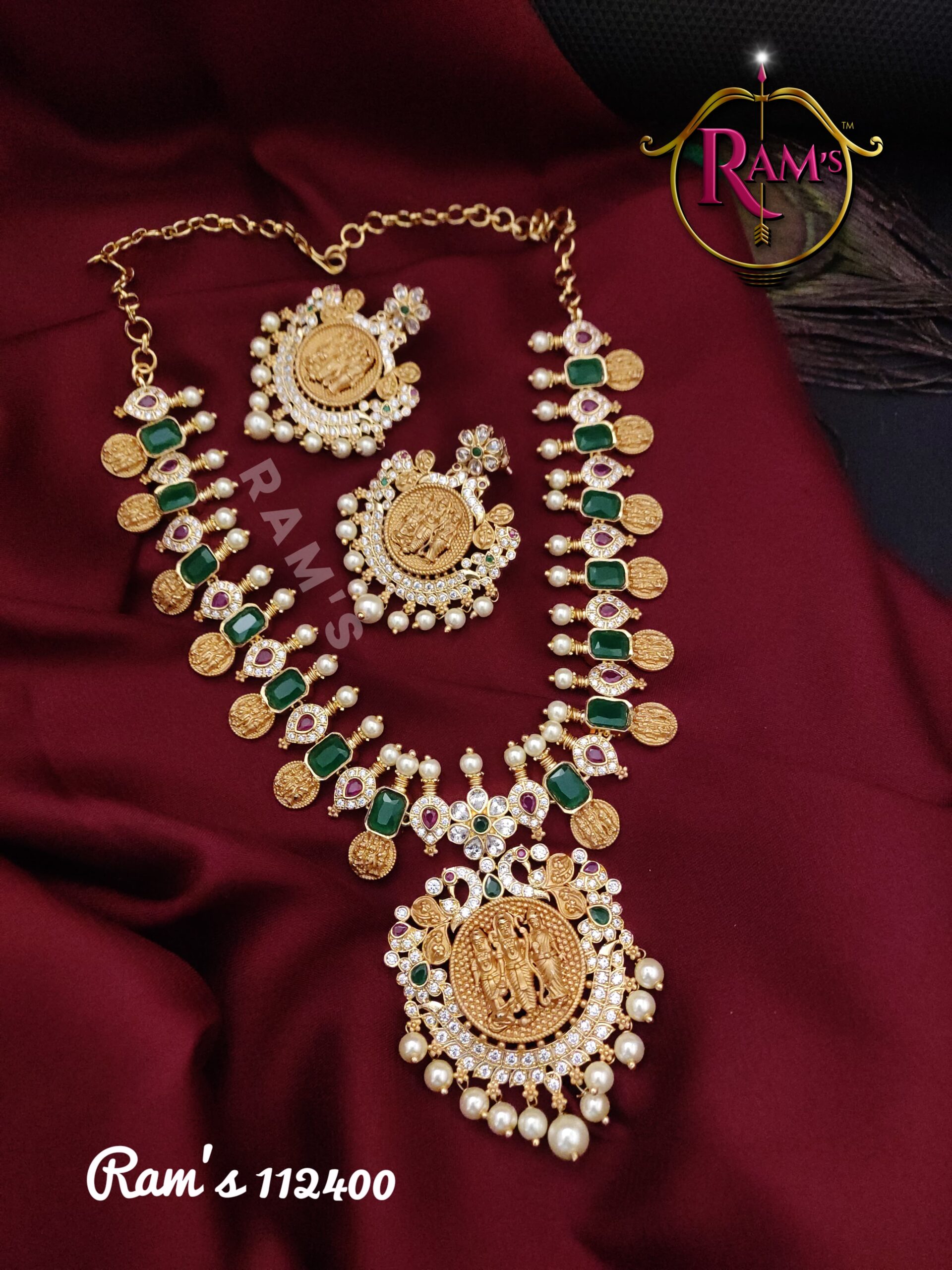 Premium Gold Plated Ramparivar short Haram