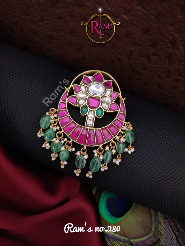 Lotus Jadua kundan Locket/Pendant