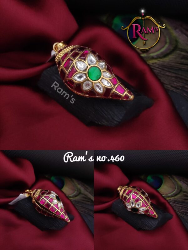 Classic Jadua kundan Shank Locket/Pendant