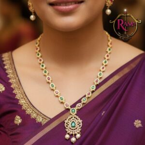 Gold-Plated CZ Jewellery Necklace Set