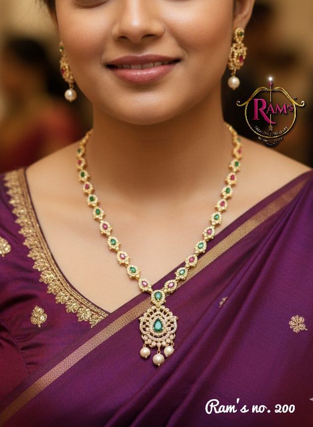 Gold-Plated CZ Jewellery Necklace Set