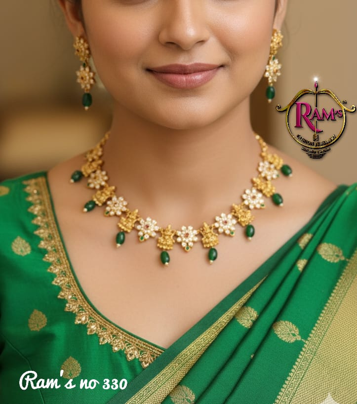 Gold-Plated CZ Jewellery Necklace Set