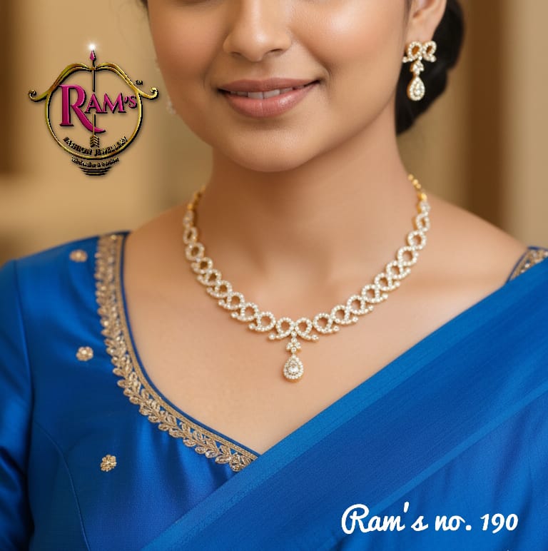 Gold-Plated CZ Jewellery Necklace Set