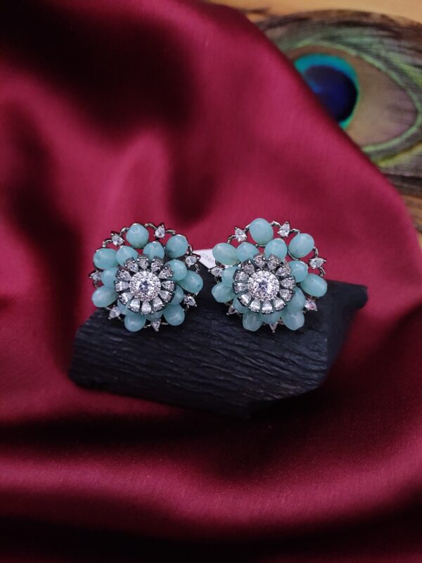 Colorful Zircon Ear Studs