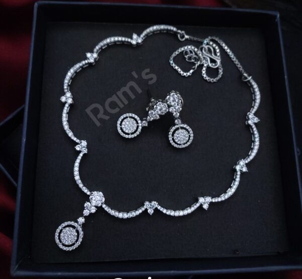 Silver-Plated AD Jewellery Necklace