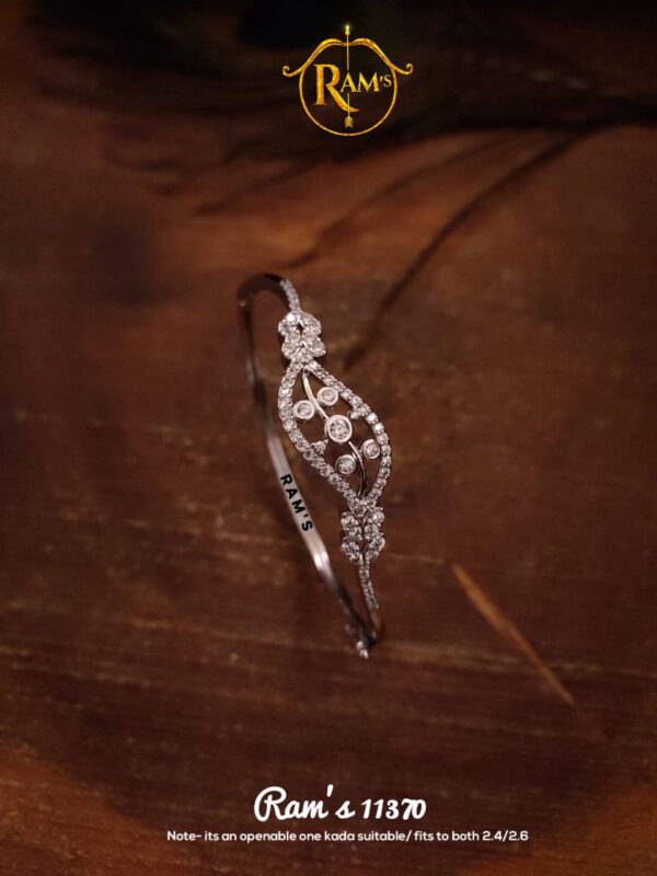 Rhodium Plated Classic Design Cuff Bracelet